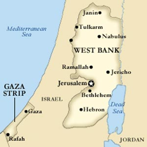 Gaza Strip + West Bank = Palestine = 'the Occupied Territories'